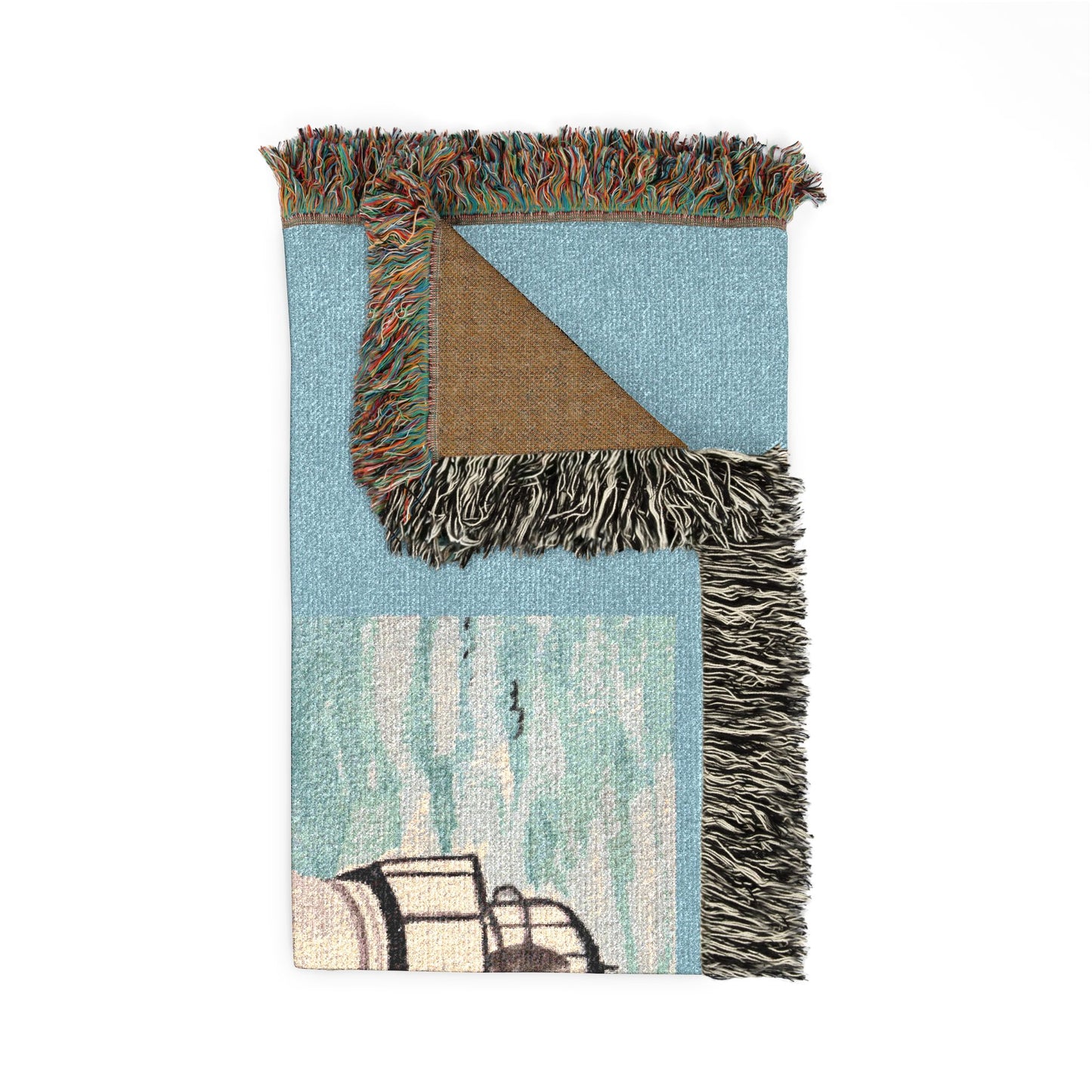 Port Isabel Lighthouse Woven Blanket — "Keep the Lights On" Coastal Throw