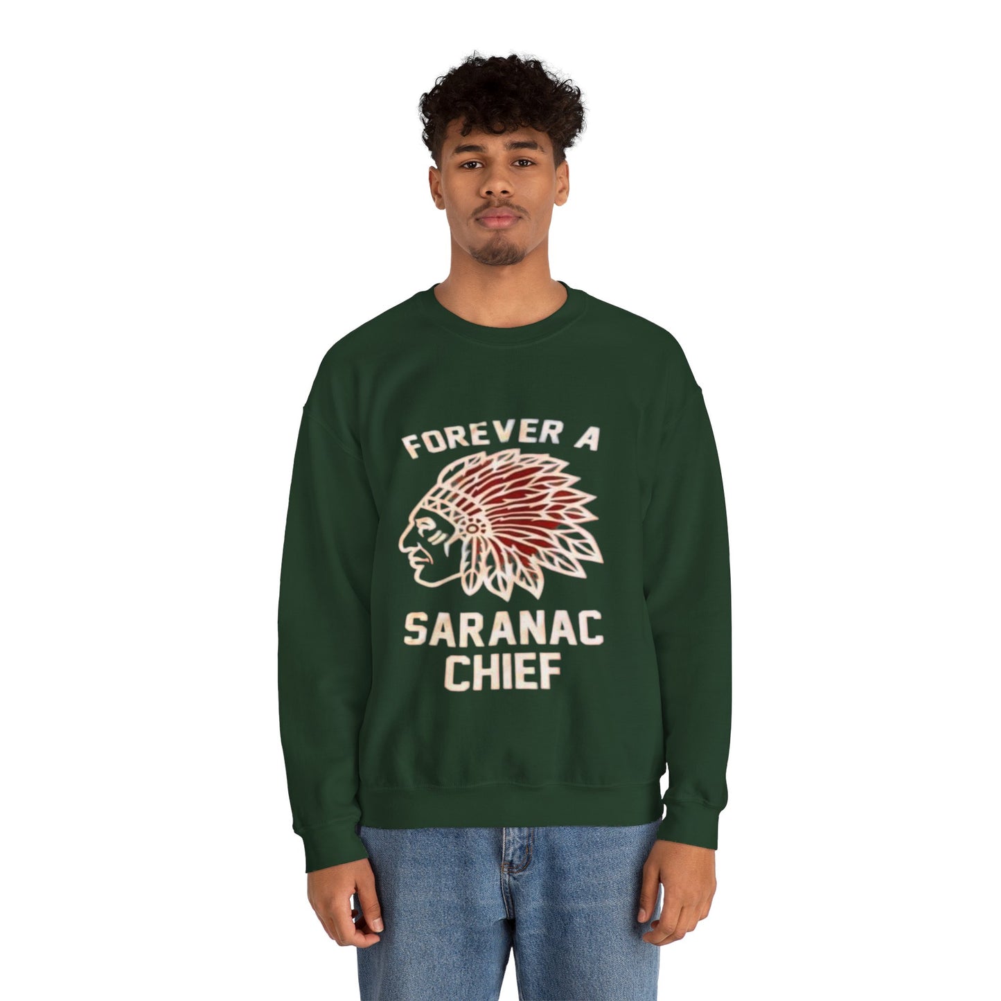 Forever a Saranac Chief Unisex Heavy Blend™ Crewneck Sweatshirt