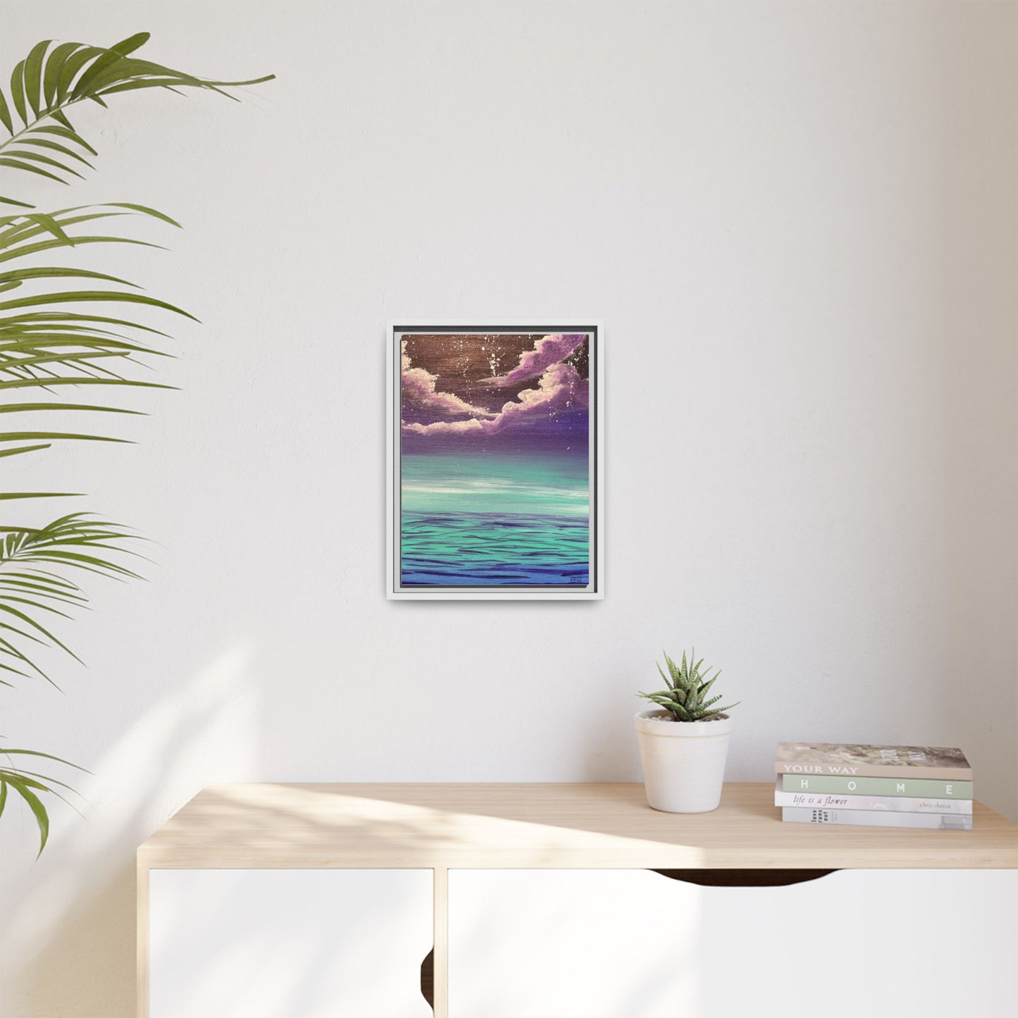 Night Sky Matte Canvas, Framed (Multi-color)