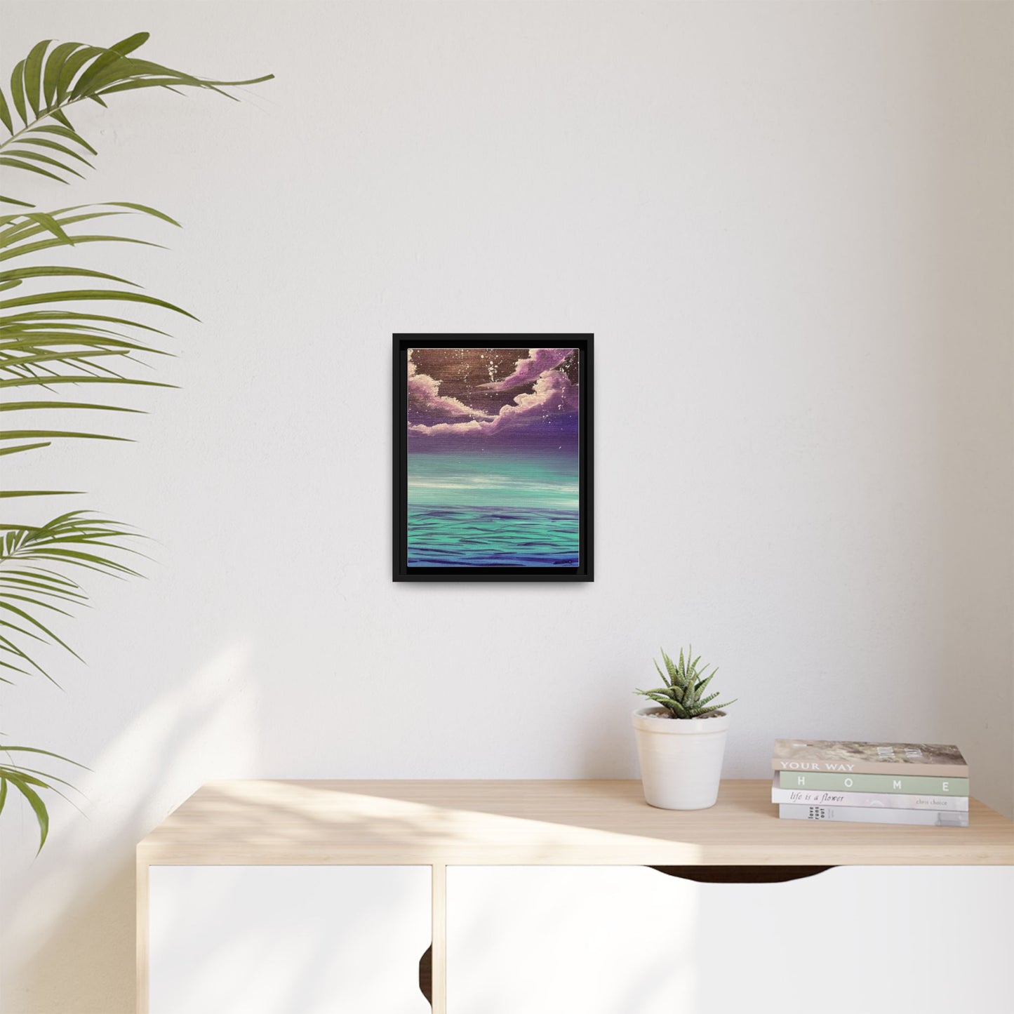 Night Sky Matte Canvas, Framed (Multi-color)
