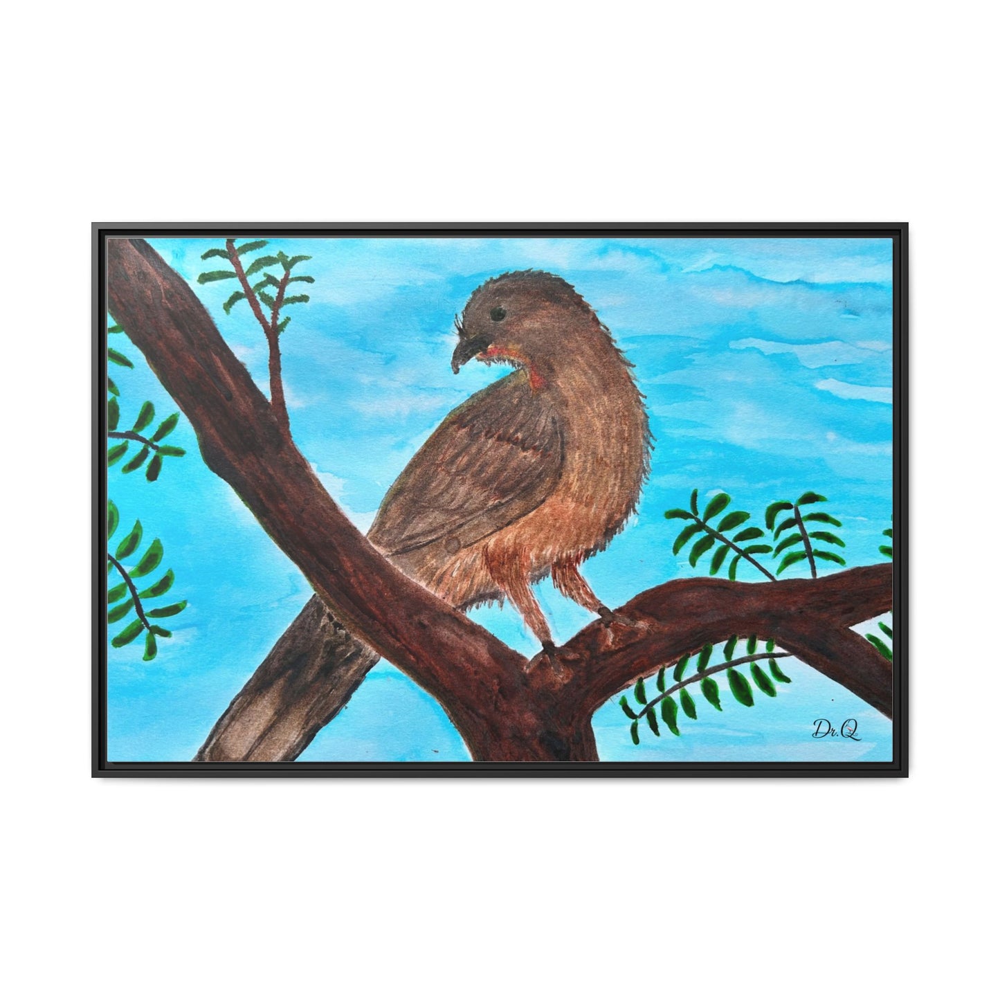 Chachalaca in the Scrubland Thicket - Watercolor Print
