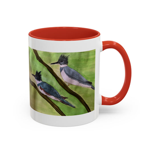 Belted King Fisher Accent Coffee Mug (11, 15oz)