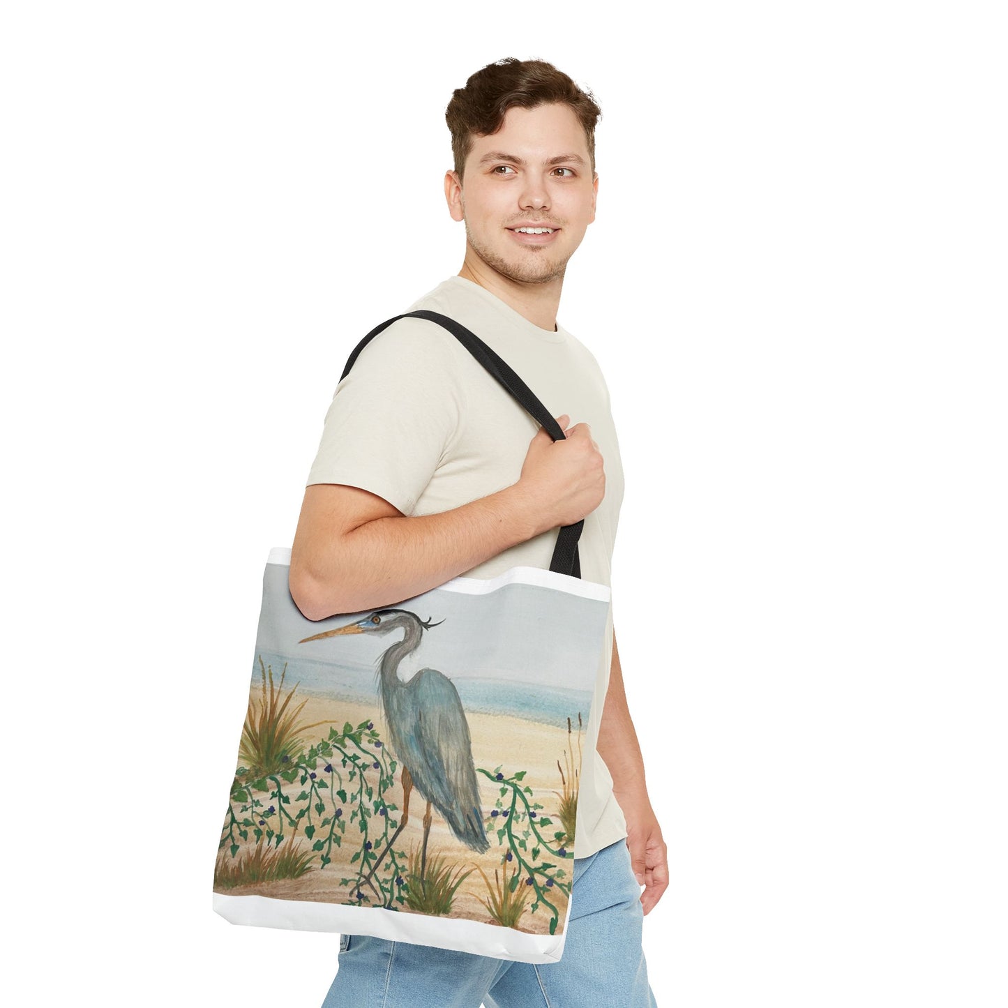 Blue Heron Juvenile Tote Bag (AOP)