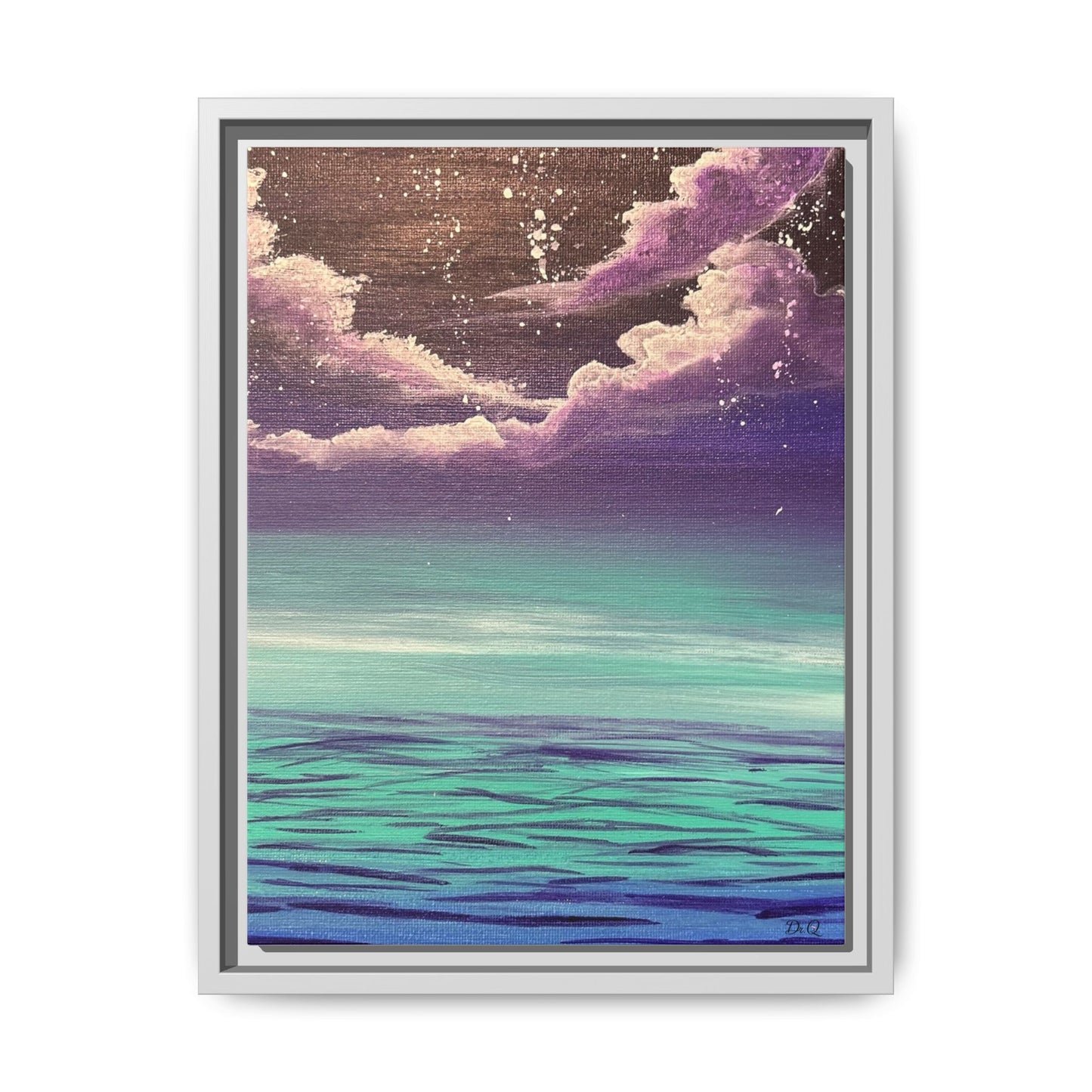 Night Sky Matte Canvas, Framed (Multi-color)