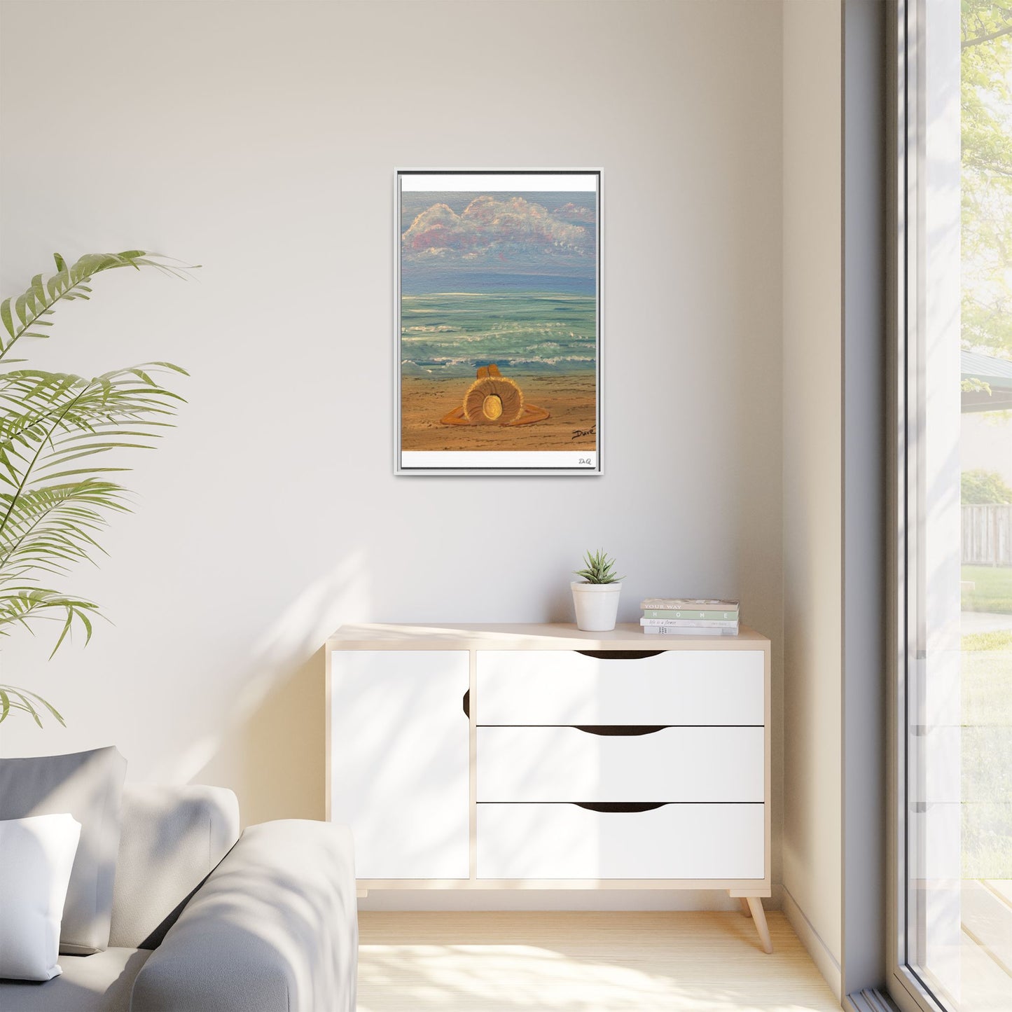Canvas Print - 'Golden Rays' Beach Print