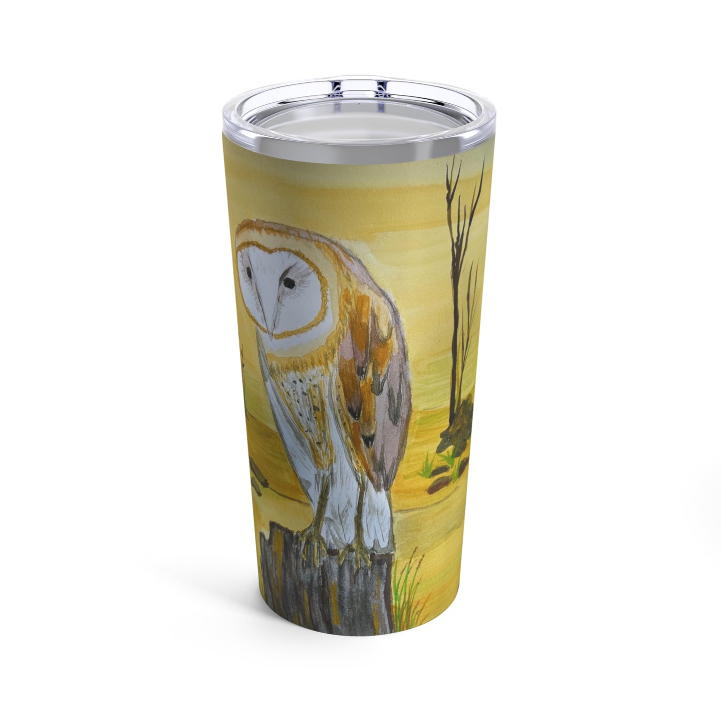 Barn Owl Watercolor Tumbler 20oz