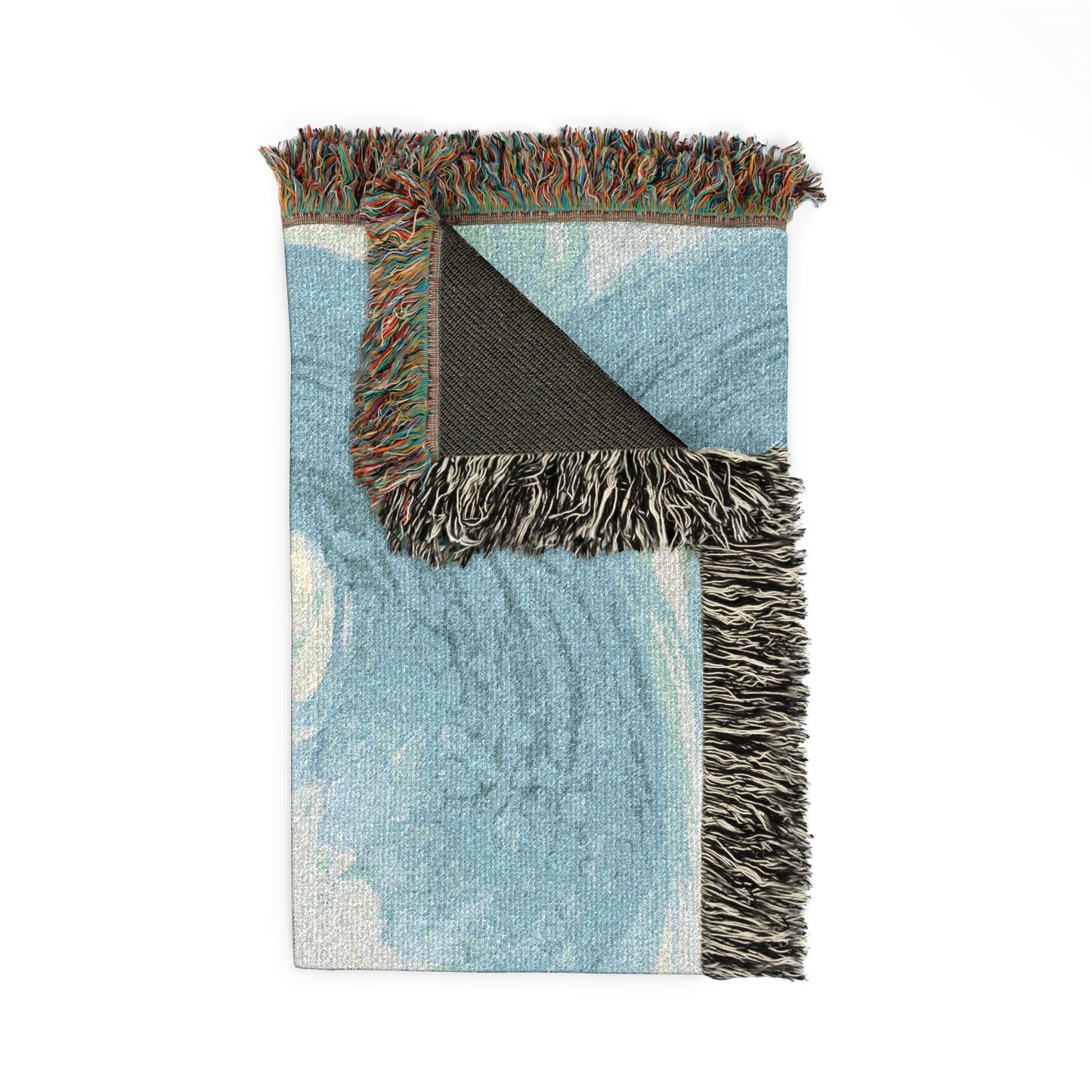 Rising from the Waves Girl Watercolor Print - Woven Blanket