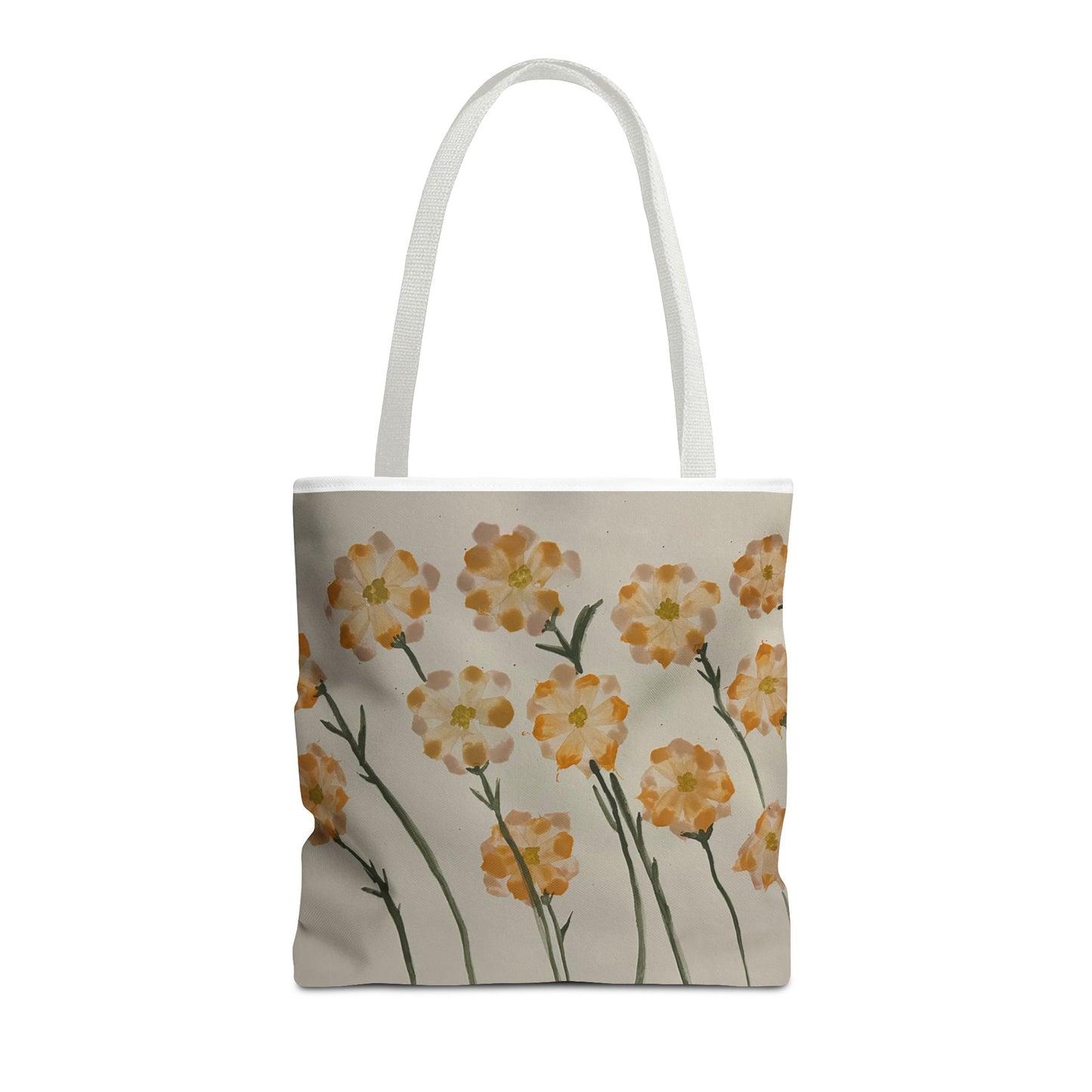 Yellow Orange Flowers Tote Bag (AOP)